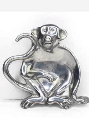 Silver Monkey Decorative Dish